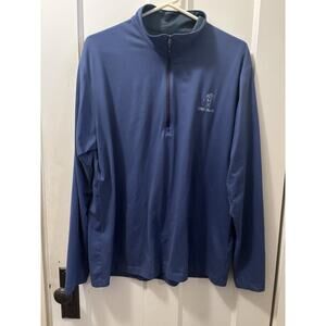 Bermuda Sands Pullover Mens Large L Blue Quarter Zip Golf Logo Shirt‎